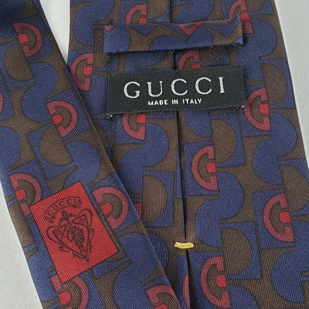 Gucci Blue Silk Mens Tie 3.5